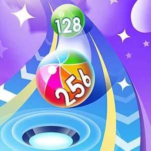 2048 Run Gorgeous Balls - free online game screenshot at Ikejiq