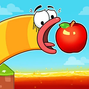 Apple Worm - free online game screenshot at Ikejiq